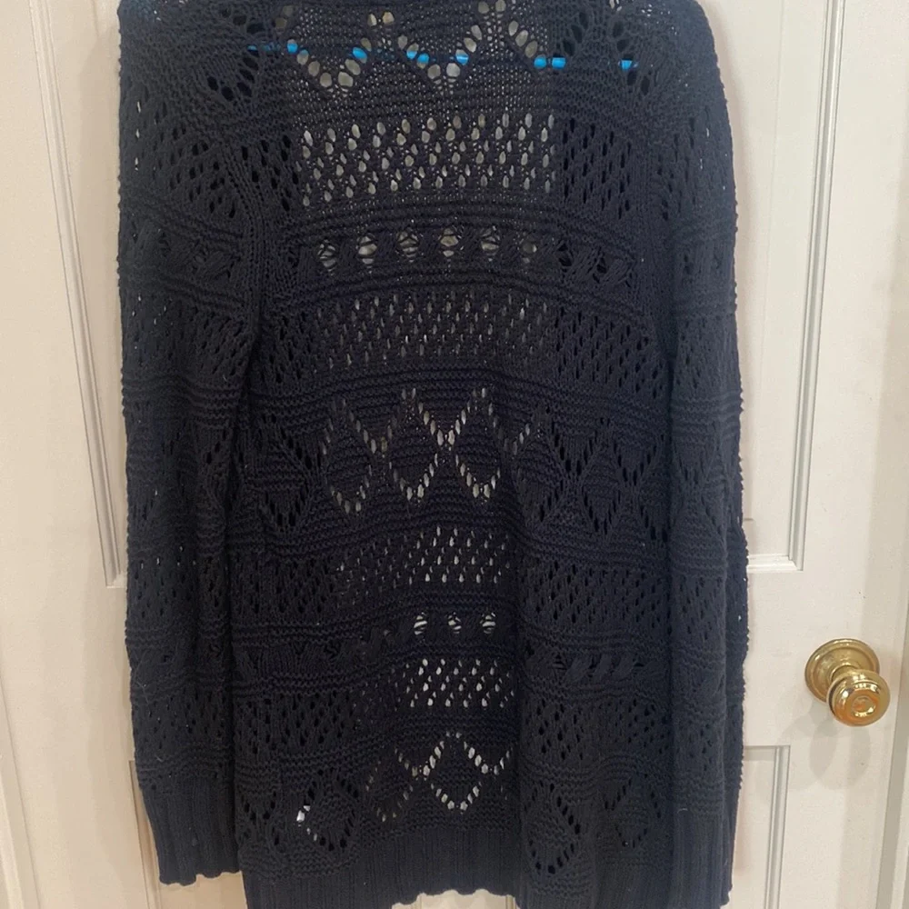 Lucky brand large cardigan. Blackish/navy. - Picture 3 of 3